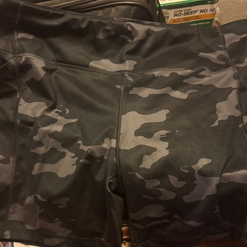 Avia Black Camouflage Athletic Shorts
